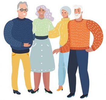 Group of happy older people